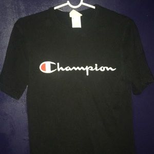 Black champion tee